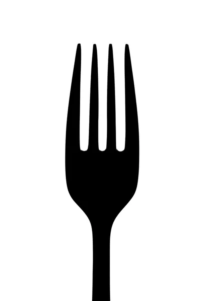 Silhouette di una forchetta — Foto Stock