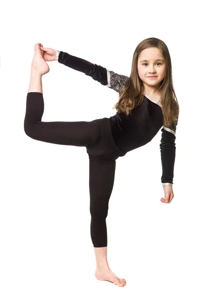 Chica joven haciendo gimnasia —  Fotos de Stock