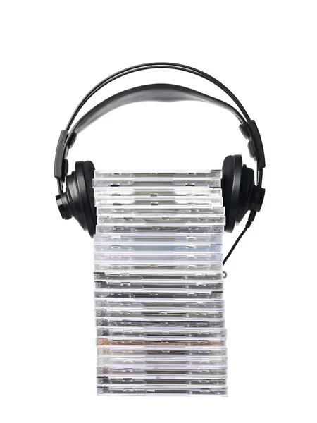 CD i słuchawki — Zdjęcie stockowe