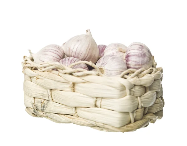 Basket of Garlic — Stock Photo, Image