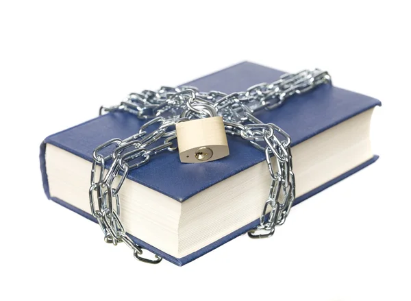 Książki z łańcucha i blokady — Zdjęcie stockowe
