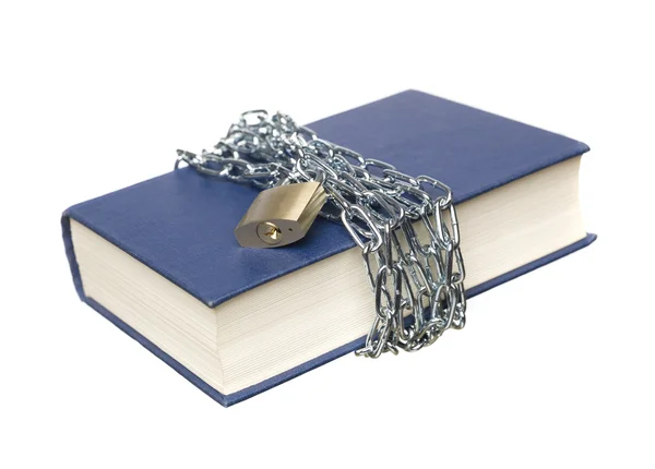 Book with a chain and lock — Stock Photo, Image