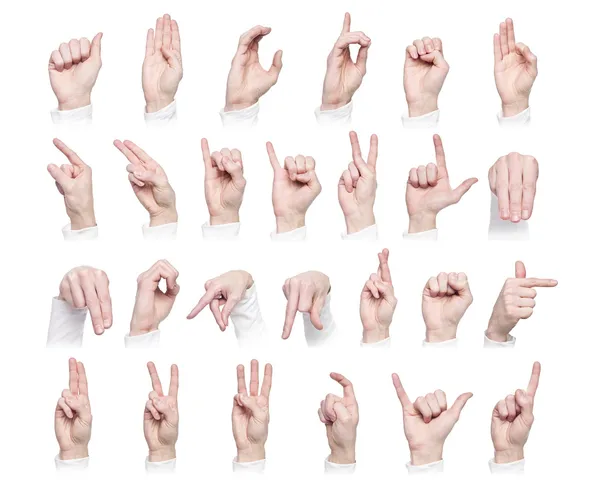 Língua gestual — Fotografia de Stock