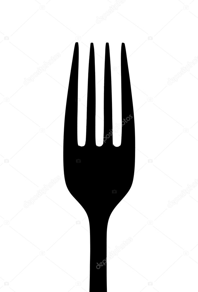 Silhouette of a fork