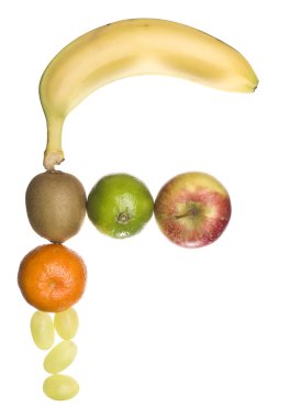 039;F' made out of fruit clipart