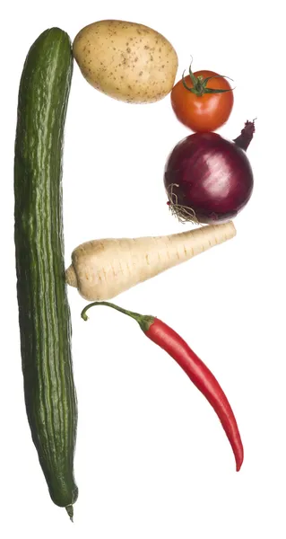 039; R' gjord av grönsaker — Stockfoto