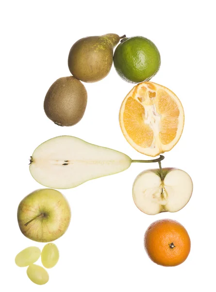 0 "А" з фруктів — стокове фото