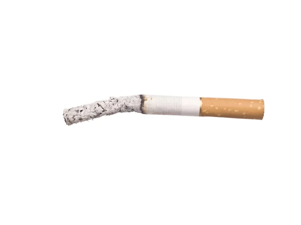 Lit cigarrette with ashes — Stock Photo, Image