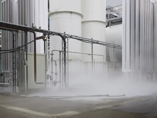 Misty industry complex — Stock Photo, Image