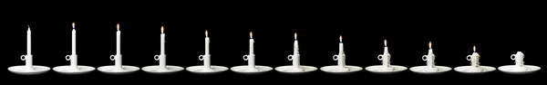 Candle burning down — Stock Photo, Image