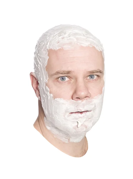 Adam kafasını tıraş — Stok fotoğraf