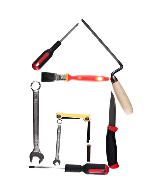 Casa feita de ferramentas — Fotografia de Stock