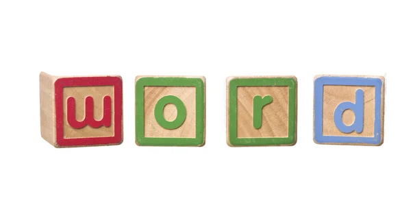 단어 놀이 블록에 의해 만들어진 — 스톡 사진