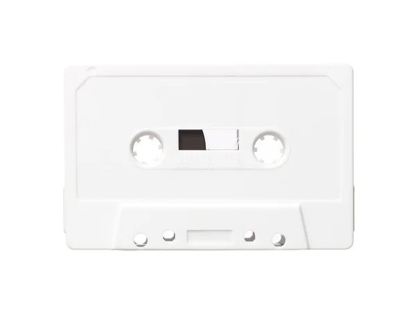 Witte audio cassette — Stockfoto