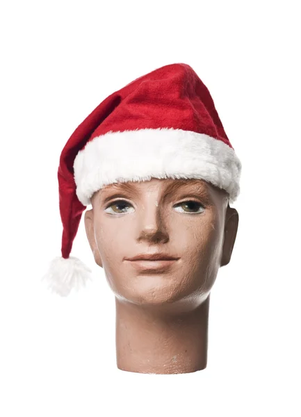 Santa claus kapelusz na lalkę — Zdjęcie stockowe