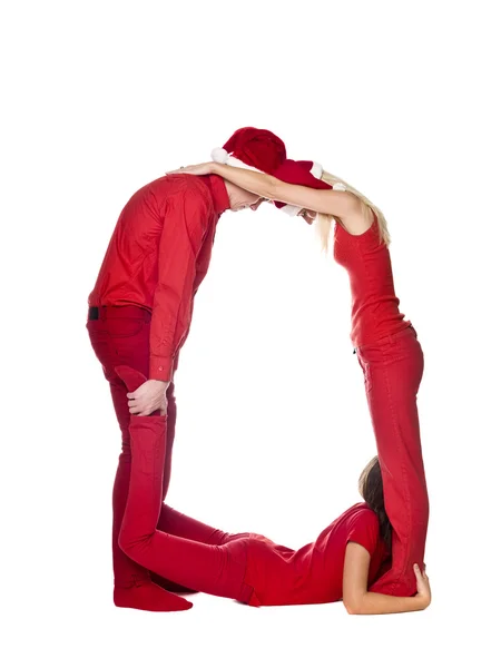 Elfs forming the letter 'O' — Stockfoto