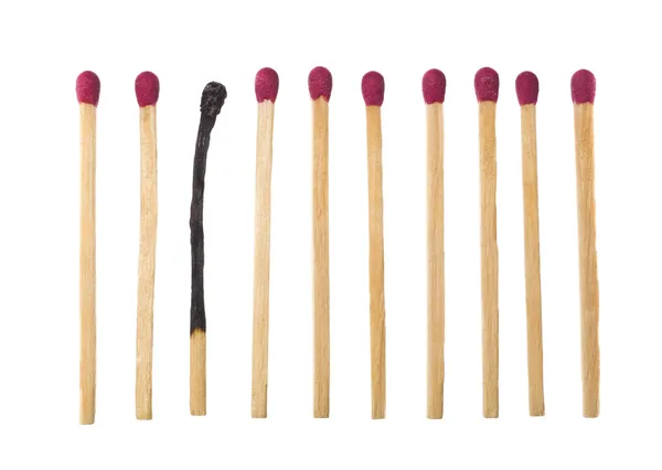 Burned out match — Stock Photo, Image