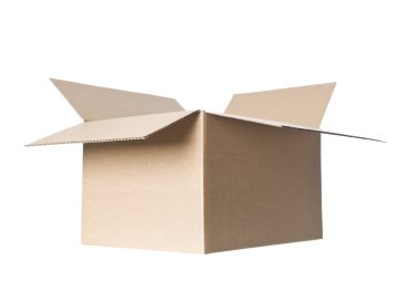 Open cardboard box clipart