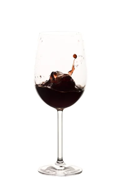 Wine glass splashing — Stock Photo, Image