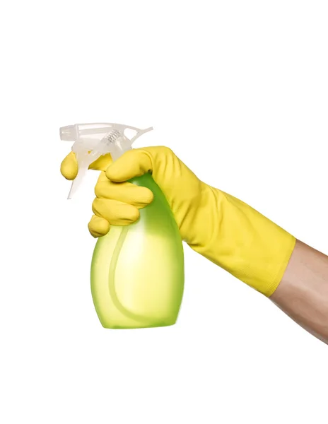 Tenere in mano una bottiglia spray — Foto Stock