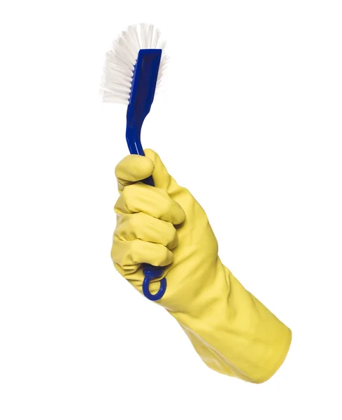 Glove and dishbrush — Stock Photo, Image