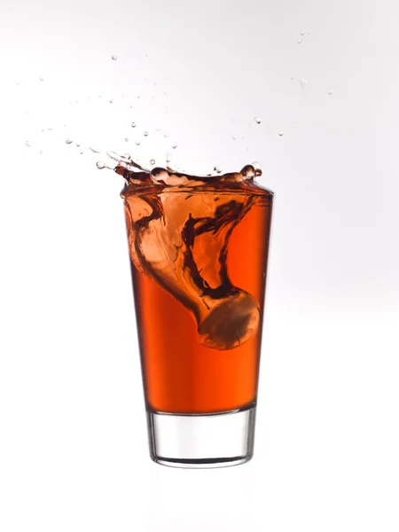 Splash in a glass — Stock Photo, Image