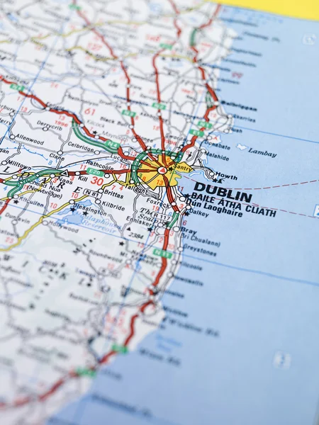 Dublin mapa — Fotografia de Stock