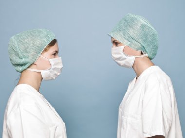 Two nurses clipart