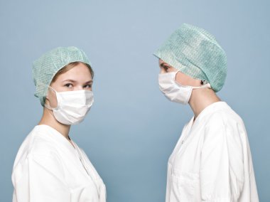 Two nurses clipart