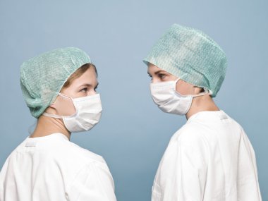 Two nurses clipart