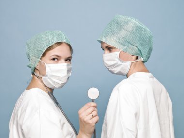 Two nurses clipart