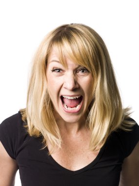 Screaming woman clipart