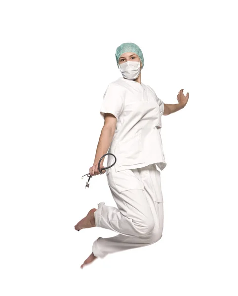 Salto infermiera — Foto Stock