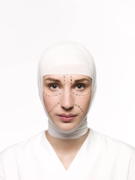 Prepared for a plastic surgery — Stock Photo, Image