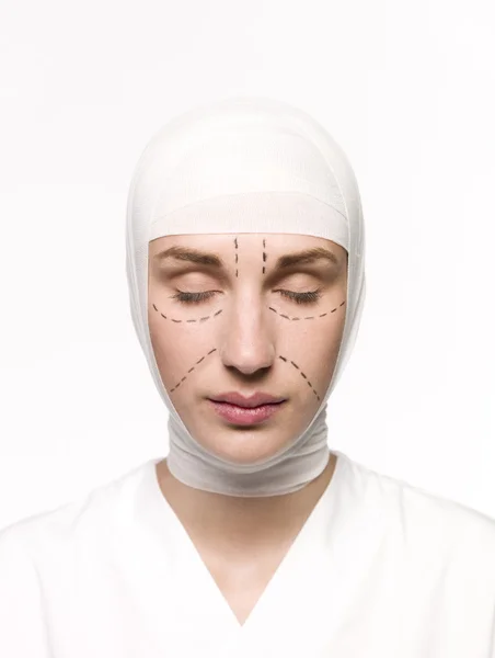 Prepared for a plastic surgery — Stock Photo, Image