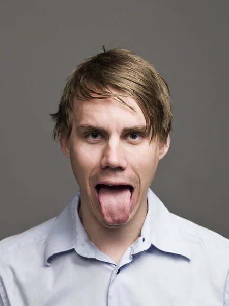 Making a funny face — Stock Photo, Image