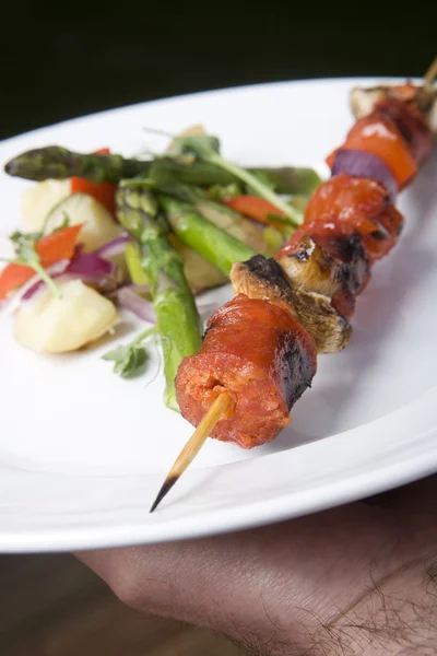 Grilled skewer — Stock Photo, Image