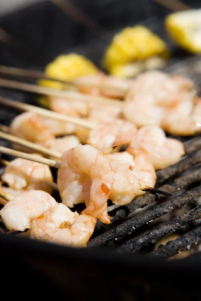 Barbecue Shrimp Skewers — Stock Photo, Image