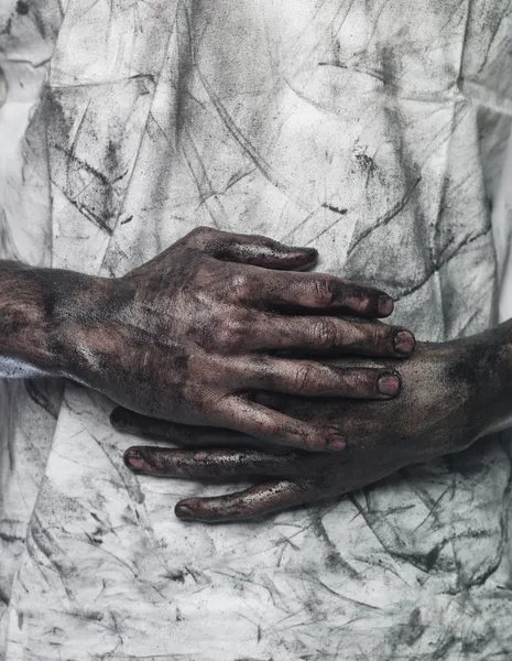 Mãos sujas — Fotografia de Stock