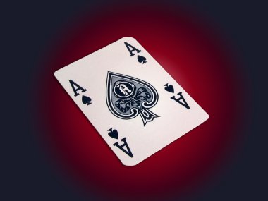 Playing cards - Ace of spades clipart