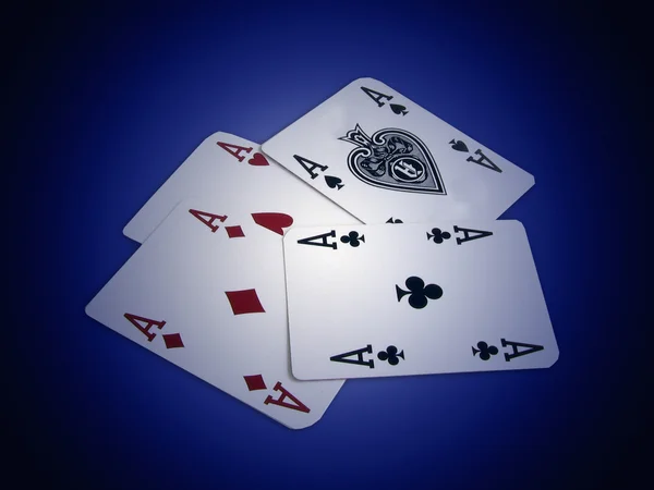 카드 놀이-4 개의 에이스 — 스톡 사진