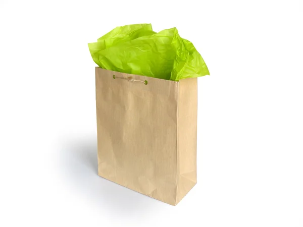 礼品袋绿色 — 图库照片
