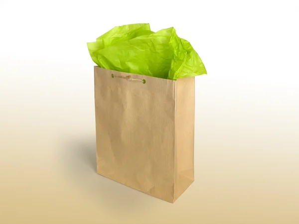Πράσινη τσάντα δώρο — Φωτογραφία Αρχείου