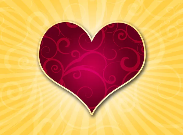 Red heart on a background — Stock Photo, Image