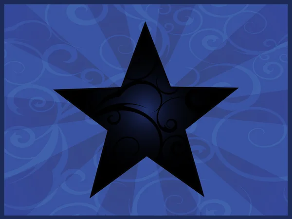 Estrella azul — Vector de stock