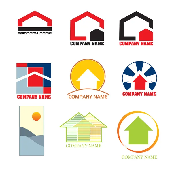 Logos immobiliers — Image vectorielle