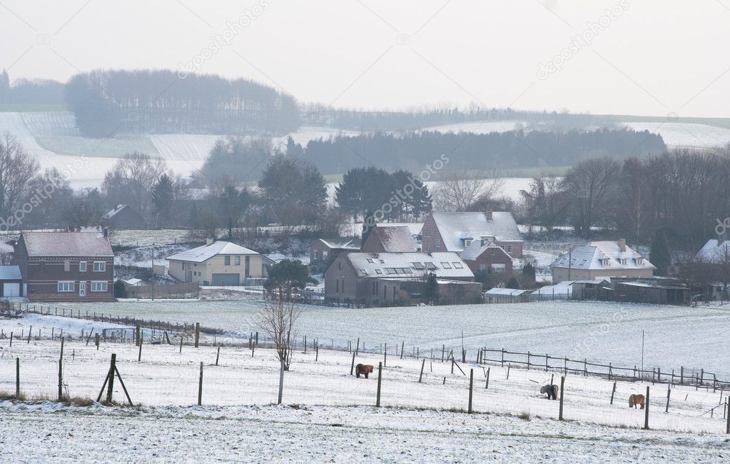 Winter farm land