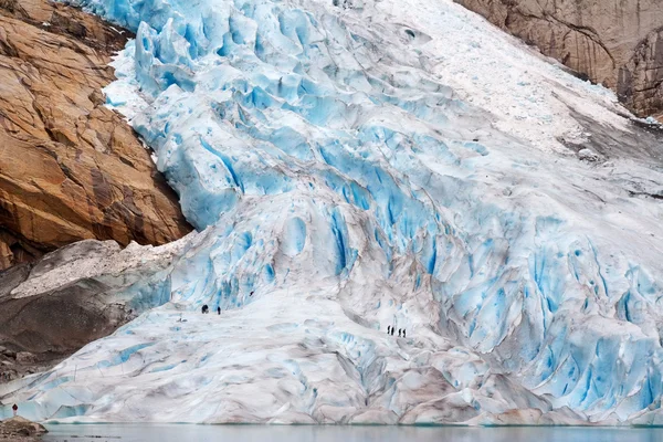 stock image Walking up the glacier