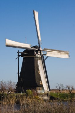 Ancient Dutch windmill clipart