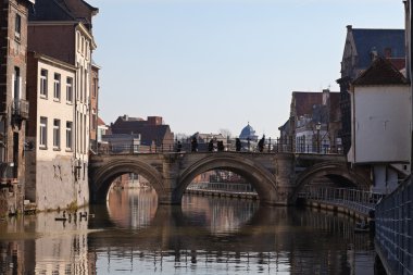 Mechelen - old city in Belgium clipart